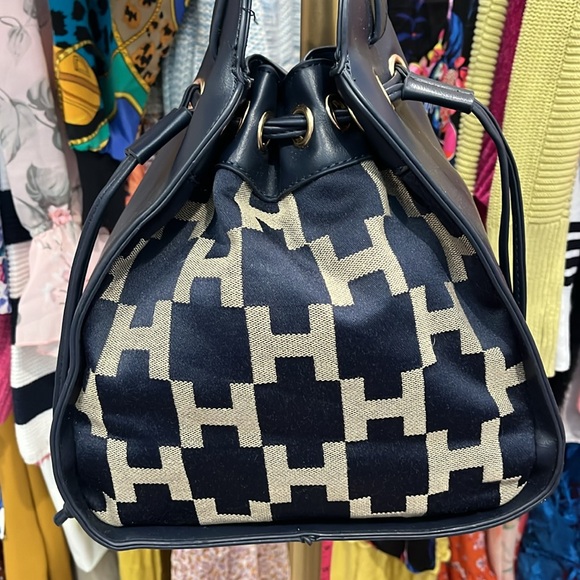 Halston Navy Bucket Bag - Picture 4 of 4